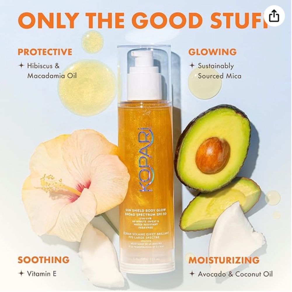 COPY - KOPARI Sun Shield Body Glow,  SPF 30 -  GOLD  - New